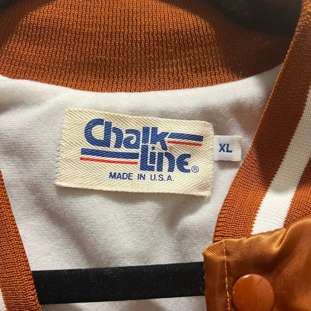 Vintage Chalk Line Texas Longhorns Jacket Bomber Snap 80s USA - XL - Picture 6 of 7